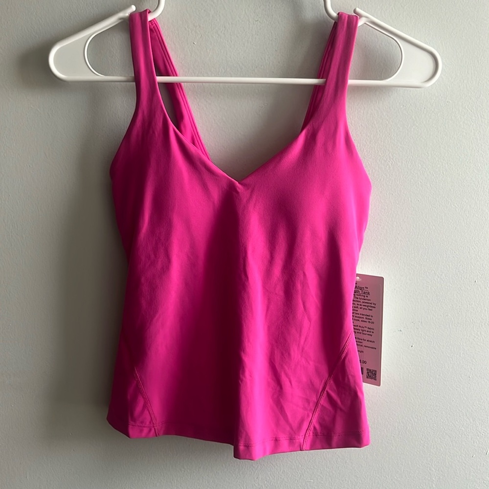 Pink lulu tank top